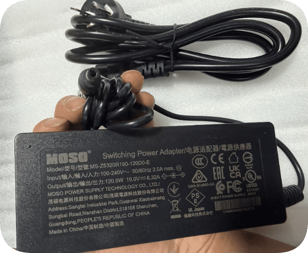 *Brand NEW* MS-Z6320R190-120D0-E MOSO 120W AC-DC Power Supply DC19V 6.32A Round Port 5.52.5mm Desktop Charger